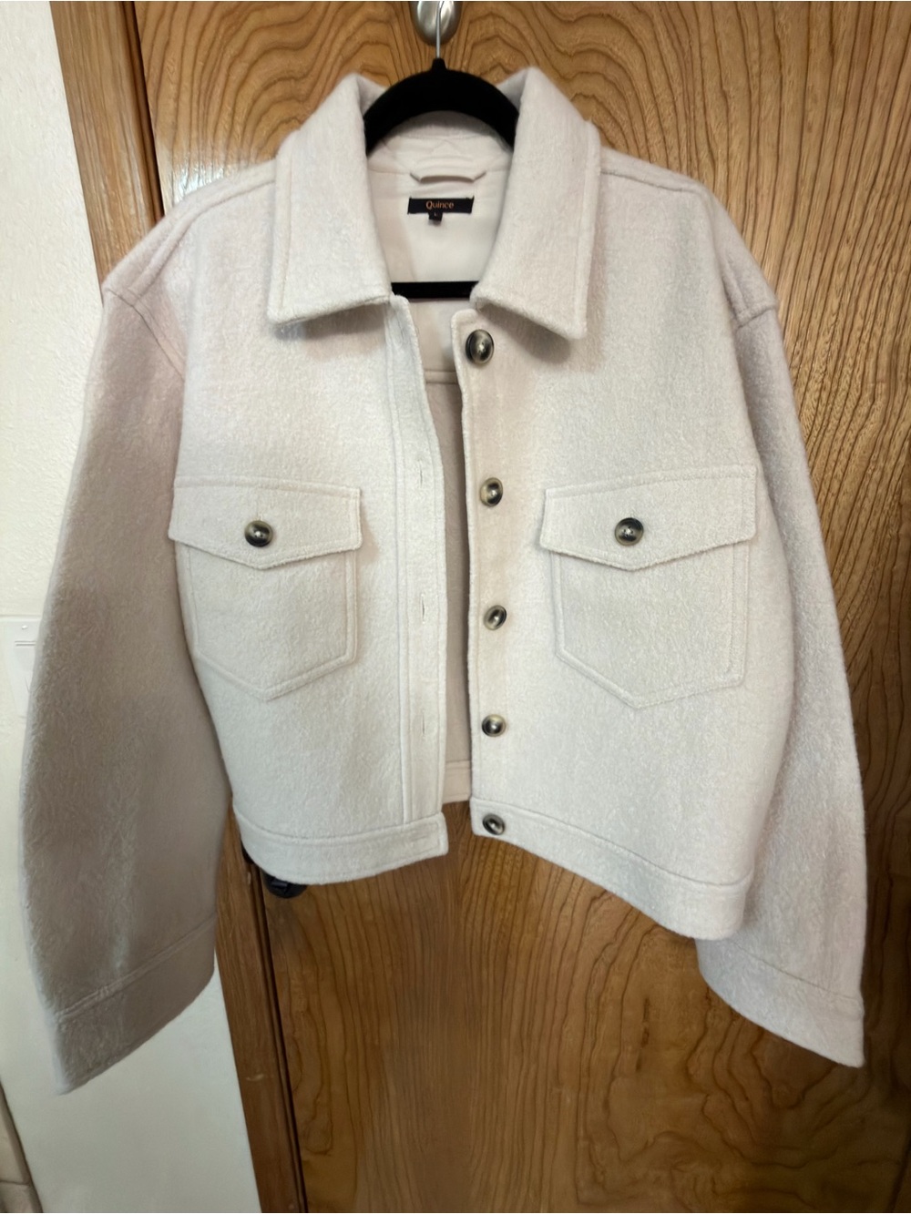 Quince 100% Merino Wool Cropped
Shirt Jacket | Large - Picture 3 of 5